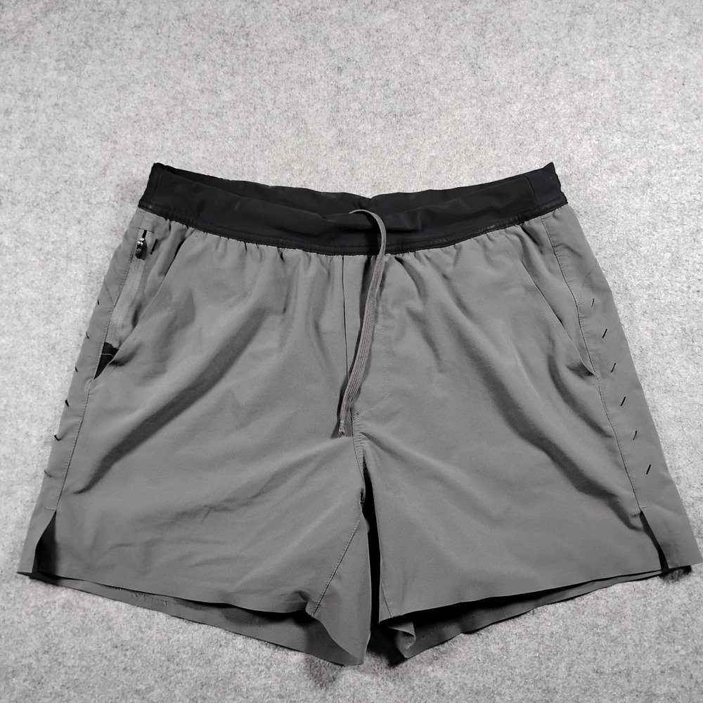 Ten Thousand Men's Gray Interval Lined Athletic Training Shorts Size L